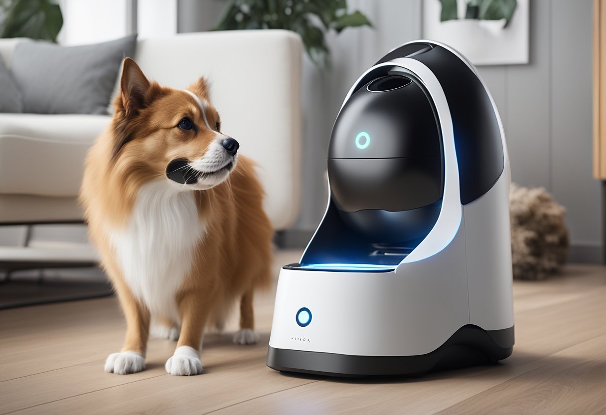 Smart pet feeders dispense food, while automated litter boxes clean themselves. Wearable health monitors track pets' activity and health. Virtual reality toys keep pets entertained. AI-powered training tools help improve behavior